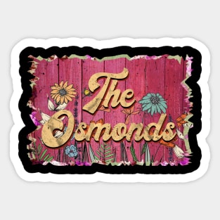 Classic Osmonds Personalized Flowers Proud Name Sticker